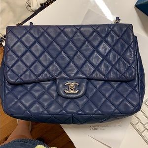 Chanel Lambskin jumbo single flap bag
